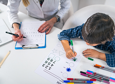 Psychology Test for Children. Toddler Coloring Shapes